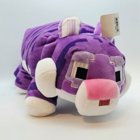 Minecraft Legends Tiger Pillow Buddy Purple Tiger - Picture 1 of 9